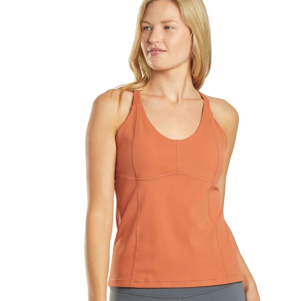 Prana Momento Yoga Top Orange // Size XS
